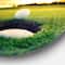 Designart - Golf Ball Near Hole' Landscape Metal Circle Wall Art